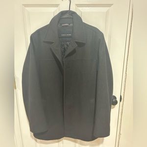 Men’s Tommy Hilfiger pea coat. Size Large dark charcoal